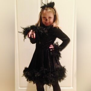 Princess paradise Kids black cat costume. Size 8.